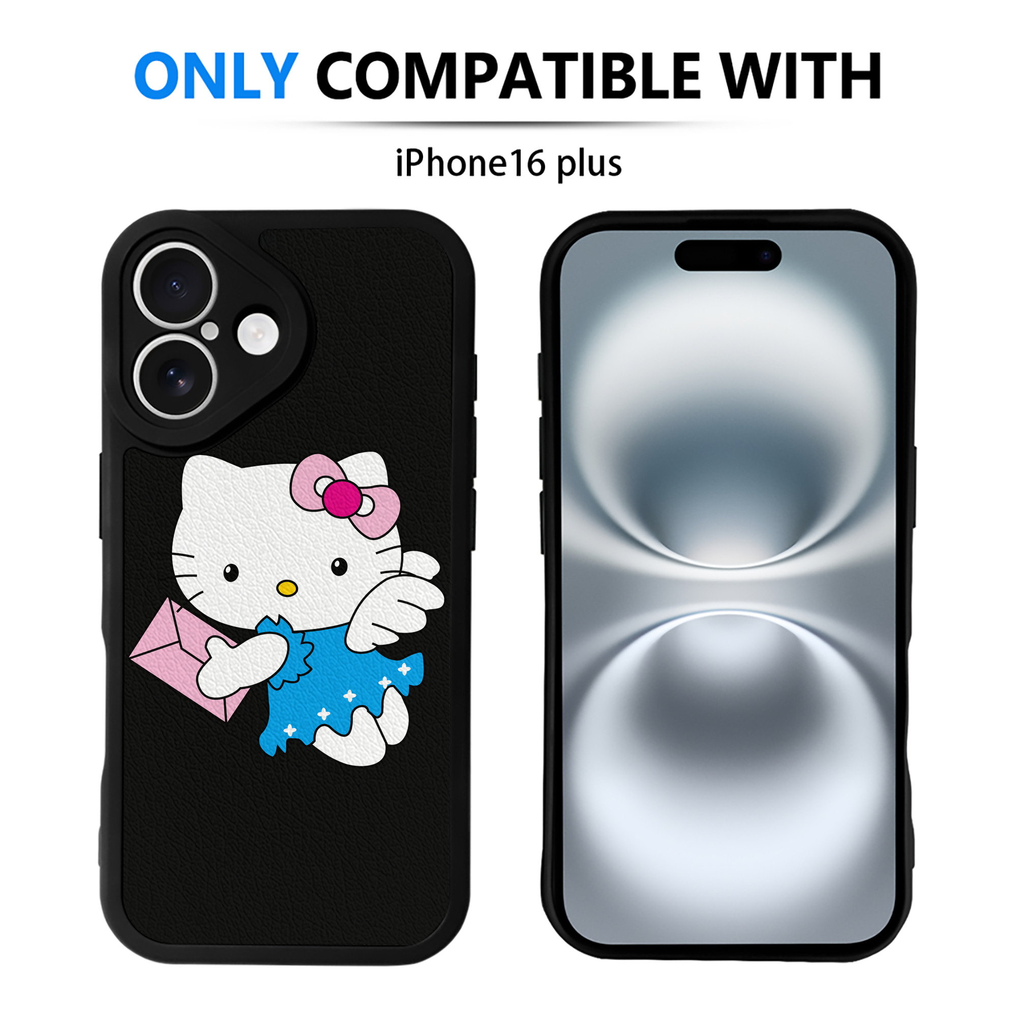 （画像用） Hello Kitty ハローキティ 【iPhone 16シリーズ対応】シリコンスマホケース（レザー調） 材質：シリコン